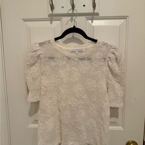 English Factory Women's Cream Textured Blouse